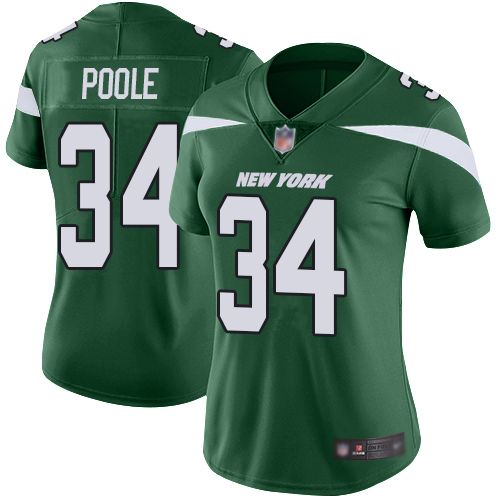 New York Jets Limited Green Women Brian Poole Home Jersey NFL Football 34 Vapor Untouchable